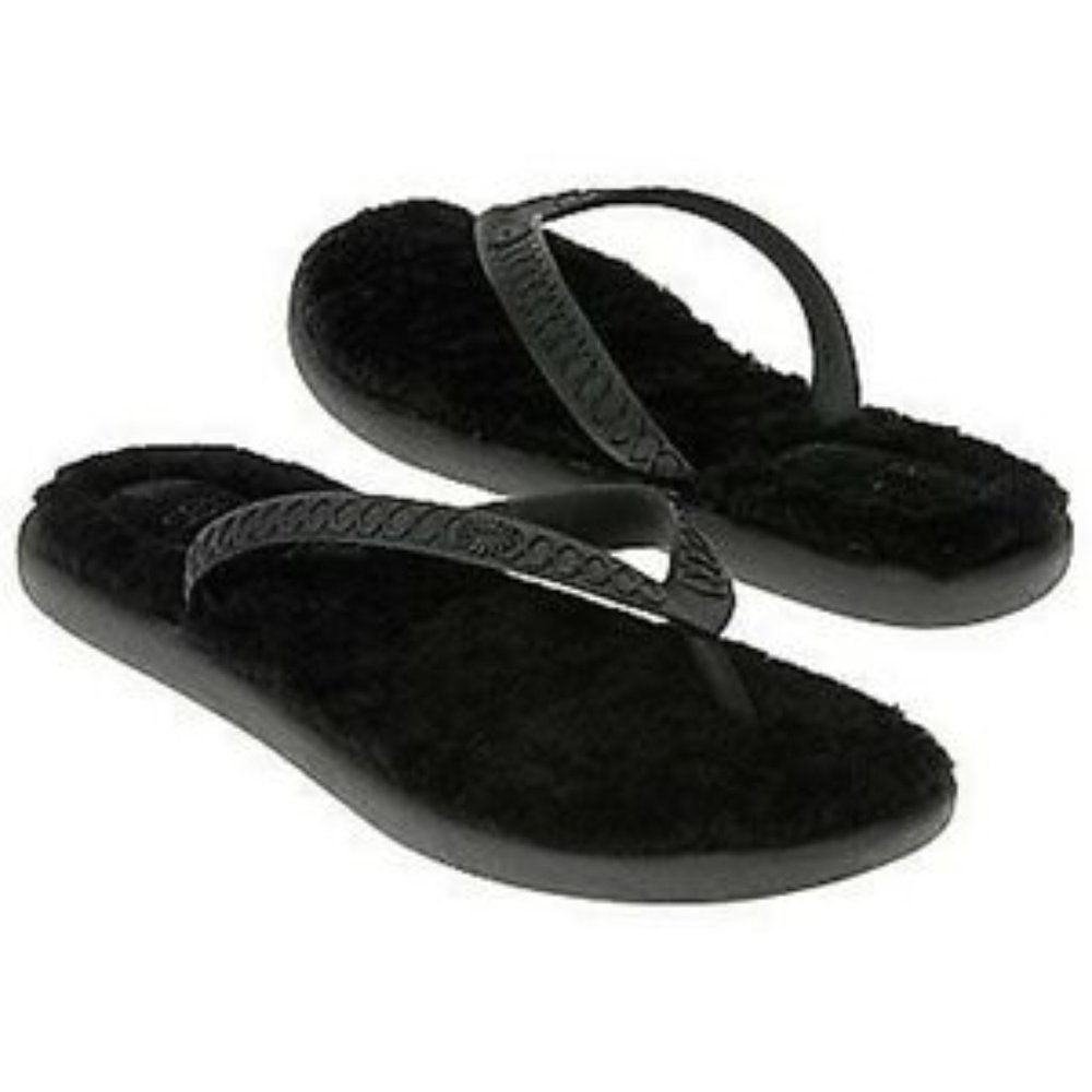 UGG Australia GIRLS Flip Flop SANDALS Faux FUR